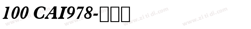 100 CAI978字体转换